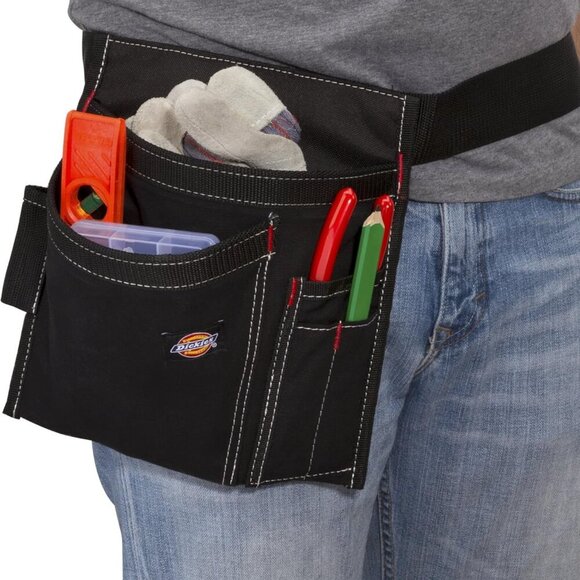 5-Pocket Single Side Tool Belt Pouch/Work Apron, Durable Canvas Construction, Ad - Picture 4 of 6